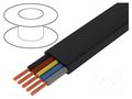 Wire; H07VVH6-F; 5G4mm2; unshielded; 450V,750V; Cu; stranded; black TKD TKD-3000640