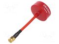 Antenna; red; SMA; 5800MHz; 35x105mm; 50Ω; Antenna: WiFi; 3dBi EMAX FOXEER5.8G/3DBI-RE