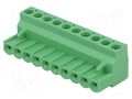 Connector: pluggable terminal block; plug; female; 15A; 300V; 1x10 TE Connectivity 1-796634-0