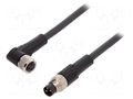 Cable: for sensors/automation; M8; PIN: 3; 1m; plug; 60VDC; 60VAC; 4A LAPP 22260212