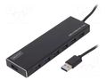 Hub USB; DC,USB A socket x7,USB B micro socket; USB 3.0; black DIGITUS DA-70241-1