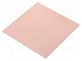 Laminate; CEM3; 1.5mm; L: 100mm; W: 100mm; Coating: copper SOLDER PEAK LAM100X100C31.5