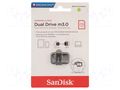 Pendrive; OTG,USB 3.0; 256GB; R: 150MB/s; Ultra Dual OTG SANDISK SDDD3-256G-G46
