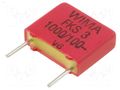 Capacitor: polyester; 1nF; 63VAC; 100VDC; 7.5mm; ±10%; 3x8.5x10mm WIMA FKS3-1N/100