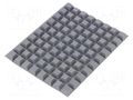 Self-adhesive foot; H: 5.8mm; grey; polyurethane; Dim: 12.7x12.7mm 3M SJ5018/GY