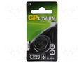 Battery: lithium; CR2016,coin; 3V; 90mAh; non-rechargeable; 1pcs. GP BAT-CR2016/GP-BL1