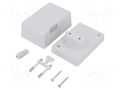 Enclosure: for power supplies; X: 54mm; Y: 81mm; Z: 46mm; ABS; grey KRADEX Z10AJ-ABS