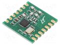 Module: RF; FM transceiver; FSK,GFSK,OOK; 433.92MHz; SPI; -120dBm HOPE MICROELECTRONICS RFM300W-433S2