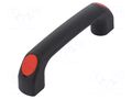 Holder; polyamide; black; H: 40mm; L: 145mm; W: 22.5mm; 530N; handle RST ROZTOCZE 4.444.002-03