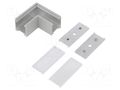 Connector 90°; silver; aluminium,polycarbonate; anodized TOPMET TOP-C1860020