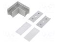 Connector 90°; silver; aluminium,polycarbonate; anodized TOPMET TOP-C1860020