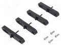 Set of wall holders; L: 95mm; W: 20mm; H: 10mm; black; GEOS SPELSBERG GEOS-ABL-10-SET