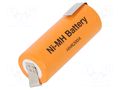 Re-battery: Ni-MH; 4/5A,4/5R23; 1.2V; 2000mAh; soldering lugs PANASONIC ACCU-4/5A/L/2