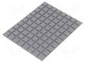 Self-adhesive foot; H: 3mm; grey; polyurethane; Shore hardness: 70 3M SJ5008/GY