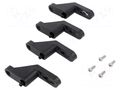 Set of wall holders; L: 95mm; W: 20mm; H: 40mm; black; GEOS SPELSBERG GEOS-ABL-40-SET