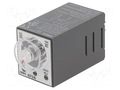 Timer; 0,1s÷180h; DPDT; 250VAC/5A,30VDC/5A; Usup: 24VAC; socket IDEC GT3A-3AD24