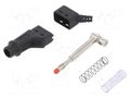 Connector: 4mm banana; plug; 32A; 600V; black; 2.5mm2 STÄUBLI XZGL-425-21