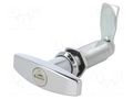 Lock; zinc and aluminium alloy; 60mm; chromium; Key code: 1333 RST ROZTOCZE 2.T60.001-60