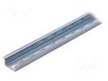 DIN rail; zinc-plated steel; L: 1m; TS35; Profile ht: 15mm Profilati Lonatesi ATS35/15P-1M