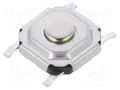 Microswitch TACT; Pos: 2; 0.05A/12VDC; SMT; none; 5.2x5.2mm; 1.5mm JIANFU TVCM16015BPB