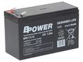 Re-battery: acid-lead; 12V; 7.2Ah; AGM; maintenance-free; 2.25kg BPOWER ACCU-BPE7.2-12T/BP