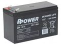 Re-battery: acid-lead; 12V; 7.2Ah; AGM; maintenance-free; BPE BPOWER ACCU-BPE7.2-12T/BP