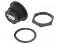 Connector: USB A; socket; for panel mounting,screw; THT; straight AMPHENOL LTW UA-20PMFP-LC7001
