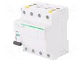 RCD breaker; Inom: 63A; Ires: 30mA; Poles: 4; 400VAC; IP20; 1÷25mm2 SCHNEIDER ELECTRIC A9Z11463