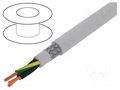 Wire; Pro-Met; 3G1mm2; shielded,tinned copper braid; PVC; 100m ALPHA WIRE 470031CY-GE033
