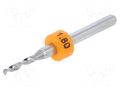 Drill bit; Ø: 1.8mm; carbon steel; 1/8"; 3.175mm; PCB BUNGARD BF1.8
