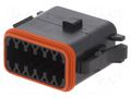 Connector: wire-wire; terminals, size 16; plug; female; AT; PIN: 12 AMPHENOL AT06-12SB
