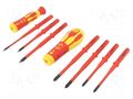 Kit: screwdrivers; insulated; 1kVAC; MOD,Pozidriv®,slot; case C.K CK-4925