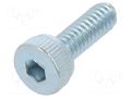 Screw; M2x6; 0.4; Head: cheese head; hex key; HEX 1,5mm; steel; zinc BOSSARD B2X6/BN11