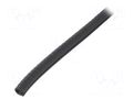 Hole and edge shield; PVC; L: 50m; black; H: 9.5mm; W: 6.5mm ELESA+GANTER GN2184-9.5-SW-50