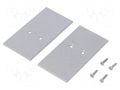 Cap for LED profiles; silver; 2pcs; steel; 33.4x62.3x2mm TOPMET TOP-V4570022