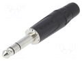 Connector: Jack 6,3mm; plug; male; stereo; ways: 3; straight; black AMPHENOL ACPS-KB