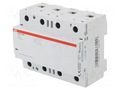 Contactor: 4-pole installation; 100A; 24VAC,24VDC; NO x4; ESB ABB ESB100-40N-01