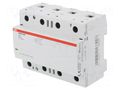 Contactor: 4-pole installation; 100A; 230VAC,230VDC; NO x4; ESB ABB ESB100-40N-06