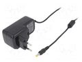 Power supply: switching; mains,plug-in; 12VDC; 3A; 36W; 82.7% LVSUN AC/DC-LV12/3