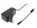Power supply: switching; mains,plug-in; 12VDC; 3A; 36W; 82.7% LVSUN AC/DC-LV12/3