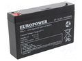 Re-battery: acid-lead; 6V; 7Ah; AGM; maintenance-free; EP EUROPOWER ACCU-EP7-6/EUR