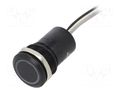 Switch: capacitive; Pos: 2; SPST-NC; 0.01A/12VDC; IP68; ON-(OFF) BULGIN BG-MC19MCBGR