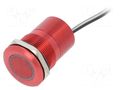 Switch: capacitive; Pos: 2; SPST-NC; 0.01A/12VDC; IP68; ON-(OFF) BULGIN BG-MC22MCRGR