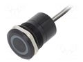 Switch: capacitive; Pos: 2; SPST-NC; 0.01A/12VDC; IP68; ON-(OFF) BULGIN BG-MC25MCBGR