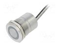 Switch: capacitive; Pos: 2; SPST-NO; 0.01A/12VDC; IP68; OFF-(ON) BULGIN BG-MC25MOSGR