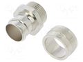 Straight terminal connector; Thread: metric,inside; brass; IP40 ANAMET EUROPE FCEN16-M16-FF