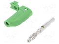 Connector: 4mm banana; plug; 32A; 33VAC; 70VDC; green SCHÜTZINGER FK15SNI-GN