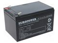 Re-battery: acid-lead; 12V; 12Ah; AGM; maintenance-free; EP EUROPOWER ACCU-EP12-12/EUR