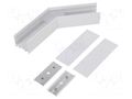 Connector 135°; white; aluminium; VARIO30-02 TOPMET TOP-V4700001
