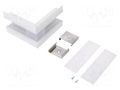 Connector 270°; white; aluminium; VARIO30-05 TOPMET TOP-V4770001